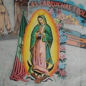 Vintage 1980's " Virgen Guadalupe" - Heat Transfer Patch - Rare